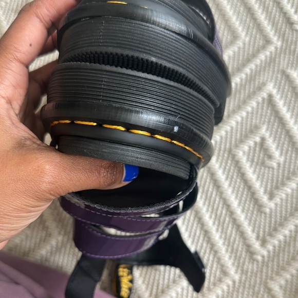 Dr. Martens Purple and Black Platform Sandals - Picture 3 of 5